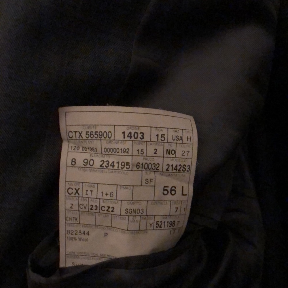 Ermenegildo Zegna Saks 5th Avenue suit Jacket 56L - Picture 4 of 4